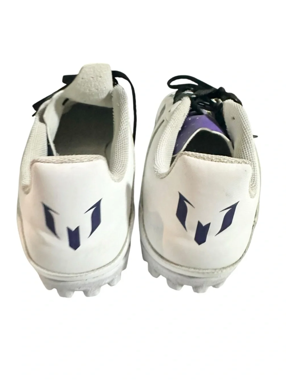 adidas Men's Soccer Turf Shoes in White, Purple & Black - 12